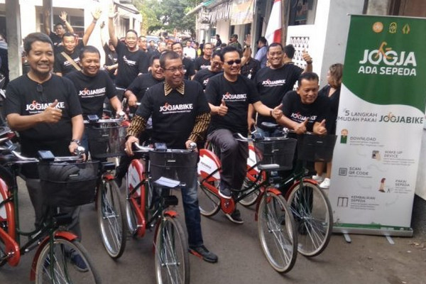 Peluncuran Jogjabike di Loko Cafe, Yogyakarta, DIY, Sabtu (27/10). (Foto: Tribunjogja.com/Kurniatul H)