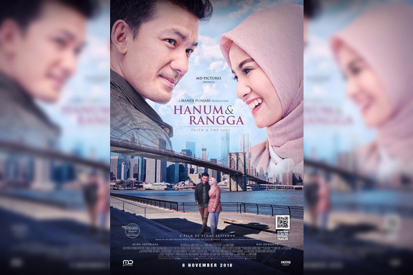 Poster film Hanum & Rangga: Faith & The City. (Foto: Twitter/@hanumrais)