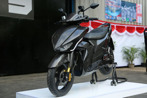 Motor listrik Gesits. (Foto: Twitter/@Kemristekdikti)