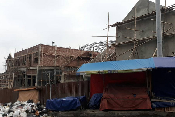 Progres pengerjaan pembangunan Pasar Bojong, Kabupaten Tegal, Jateng, akhir November 2018. (Foto: Instagram/@tegalproject)