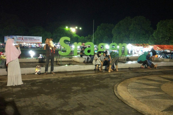 Alun-alun Sragen. (Foto: Twitter/@farisokebanget)