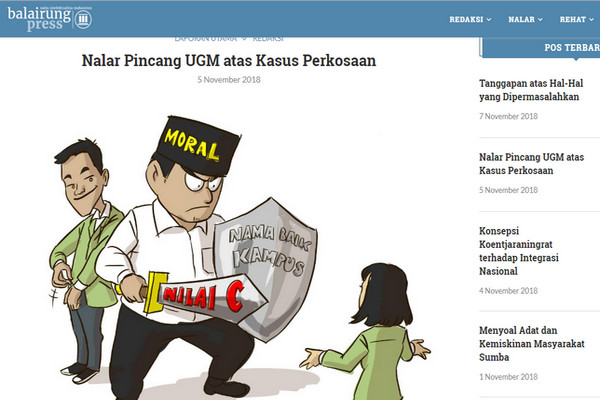 Artikel BPPM Balairung UGM berjudul 