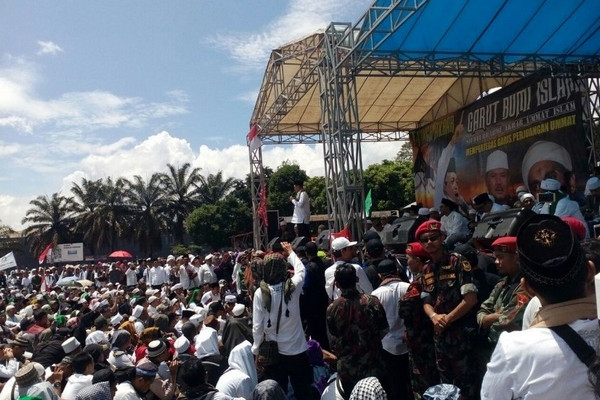 Ilustrasi tablig akbar di lapangan Kerkof, Kabupaten Garut, Jabar, 11 November 2018. (Foto: ist)