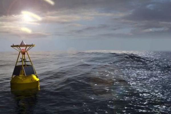 Alat deteksi tsunami, buoy, mengapung di tengah laut untuk mengukur tinggi gelombang. (Foto: BMKG)