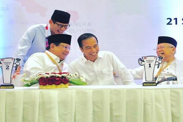 Keakraban capres no 01 dan 02 Jokowi dan Prabowo/Foto: Instagram prabowo.