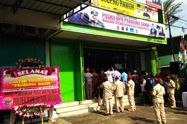 Posko BPN Prabowo-Sandi di Kota Surakarta, Jateng. (Foto: Twitter/@pdipsurakarta)