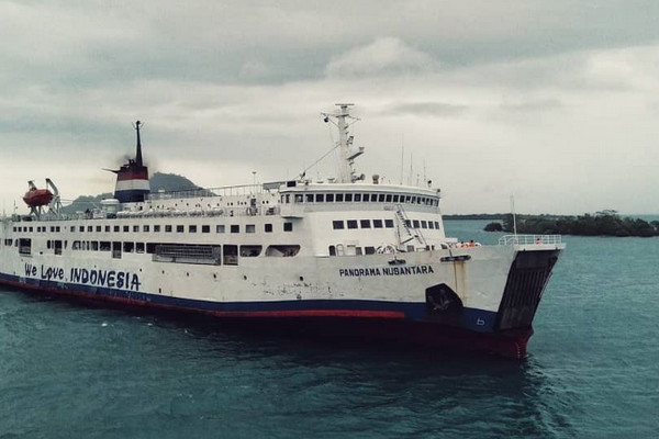 KMP Panorama Nusantara sedang berlayar. (Foto: Instagram/@pradityasia01)