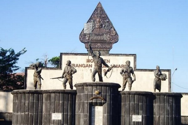 Monumen Serangan Umum 1 Maret 1949 di Kompleks Benteng Vredeburg, Kota Yogyakarta, DIY. (Foto: Kemendikbud)