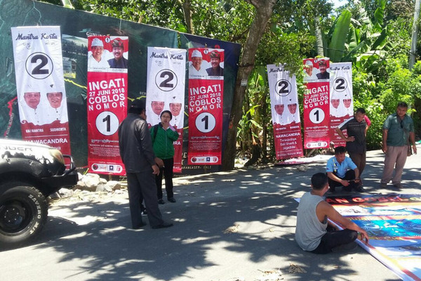 Ilustrasi alat peraga kampanye (APK). (Foto: Polda Bali)