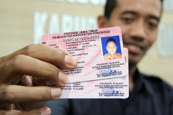 Kartu Identitas Anak (KIA). (Foto: Pemkab Ponorogo)