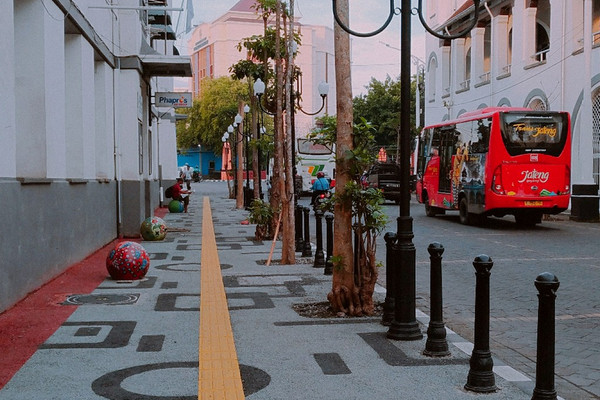 Pedestrian kawasan Kota Lama, Kota Semarang, Jateng. (Foto: dotsemarang.blogspot.com)