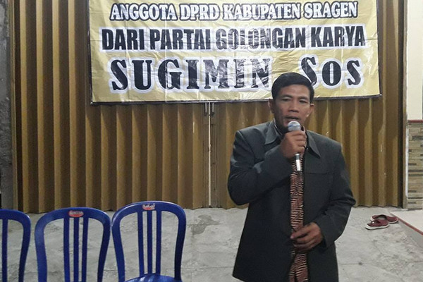 Anggota Fraksi Golkar DPRD Sragen, Sugimin. (Foto: Facebook/Sugimin)