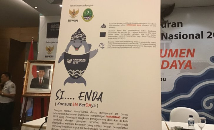 Maskot Hari Konsumen Nasional yang diluncurkan di Kemendag, Jakarta. (Foto: Antara/Afut Syafril)