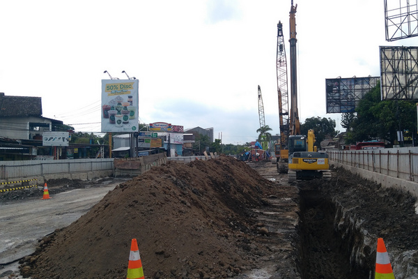 Pengerjaan pembangunan lintas bawah Kentungan di Kabupaten Sleman, DIY. (Foto: Kementerian PUPR)