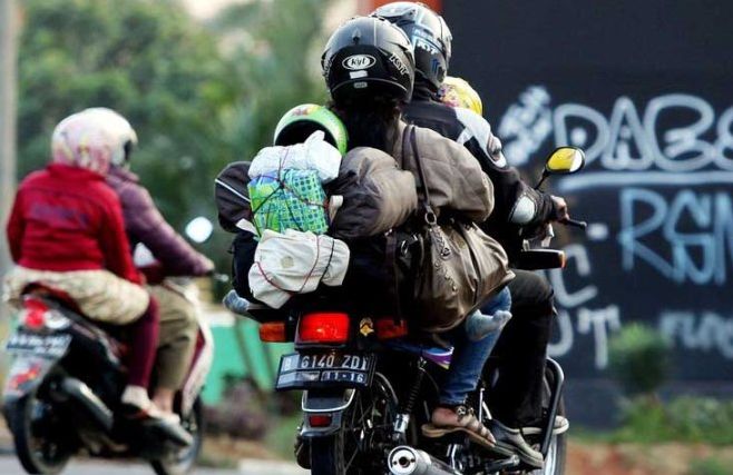 Ilustrasi pemudik sepeda motor/Foto: starjogja.