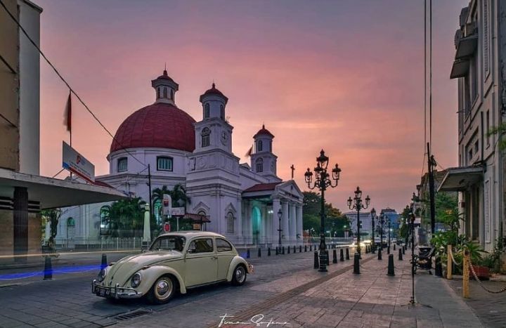 Kawasan Kota Lama Semarang (KKLS) sesudah diperbaiki/Foto: Kementerian PUPR via Antara.