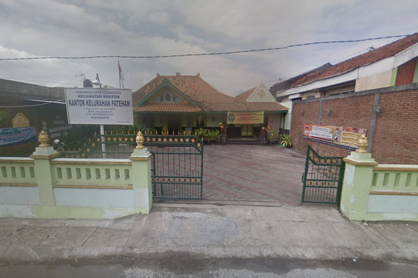Kantor Kelurahan Patehan, Kota Yogyakarta, DIY. (Foto: Google Street View)
