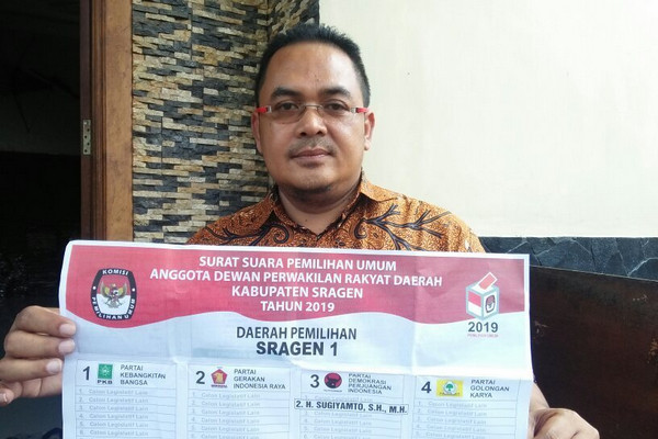 Politikus PDIP Sragen, Sugiyamto. (Foto: JOGLOSEMARNEWS/Puspo Wardoyo)