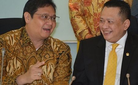Politisi Partai Golkar Bambang Soesatyo (Bamsoet/kanan) dan Airlangga Hartarto (kiri)/Foto: Golkarpedia.