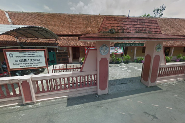 Gedung SDN 1 Jebungan di Kabupaten Klaten, Jateng. (Foto: Google Street View)