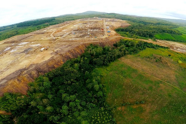 Lokasi berdirinya PT Semen Indonesia di kawasan Pegunungan Kendeng, Jateng. (Foto: Facebook/Dandhy Dwi Laksono)