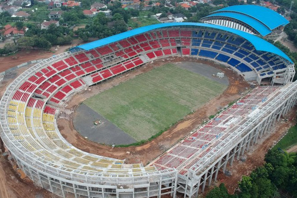 Foto udara Stadion Jatidiri di Kecamatan Karangrejo, Kota Semarang, Jateng, Jumat (11/1). (Foto: Antara Foto/Aditya Pradana Putra)