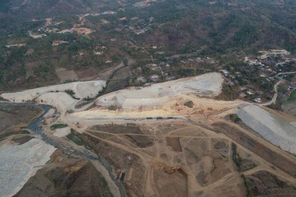 Pembangunan Bendungan Pidekso di Kabupaten Wonogiri, Jateng. (Foto: Kementerian PUPR)