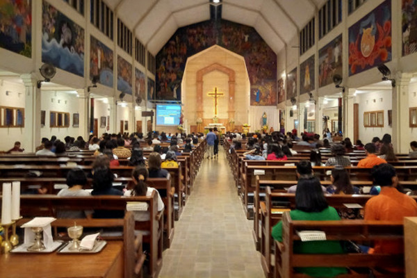 Suasana ibadah di Gereja St. Antonius, Kelurahan Kota Baru, kecamatan Gandukusuman, Kota Yogyakarta, DIY. (Foto: Google Maps/Yohanes Oktama Ardito)