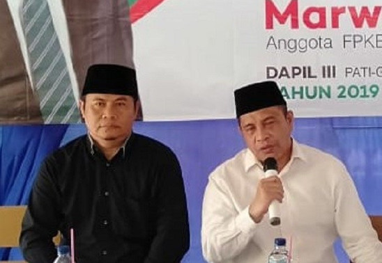 Anggota DPR RI Marwan Jafar saat menggelar reses di Kabupaten Pati, Jawa Tengah. ANTARA