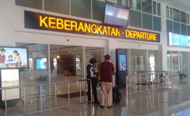 Terminal keberangkatan Bandara Adi Soemarmo Surakarta. (ANTARA)
