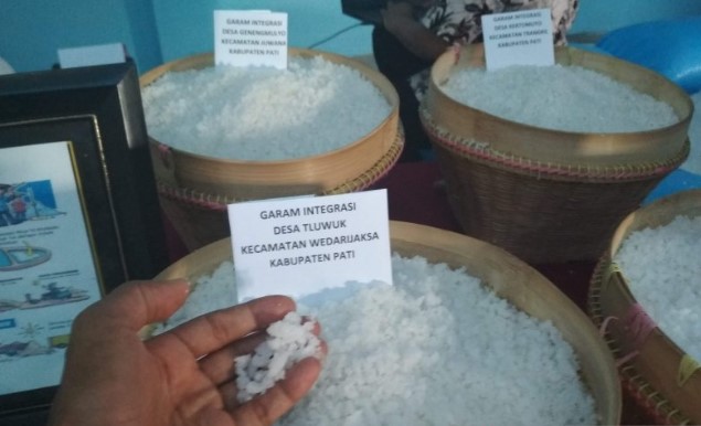 Garam hasil produksi petani garam di Kabupaten Pati, Jawa Tengah. (ANTARA)