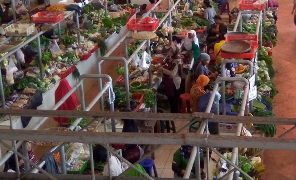 Aktivitas perdagangan di Pasar Manis, Purwokerto, Kabupaten Banyumas, Jawa Tengah. ANTARA