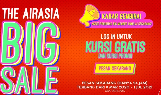 Program promosi BIG Sale AirAsia Indonesia. ANTARA/Dokumentasi AirAsia