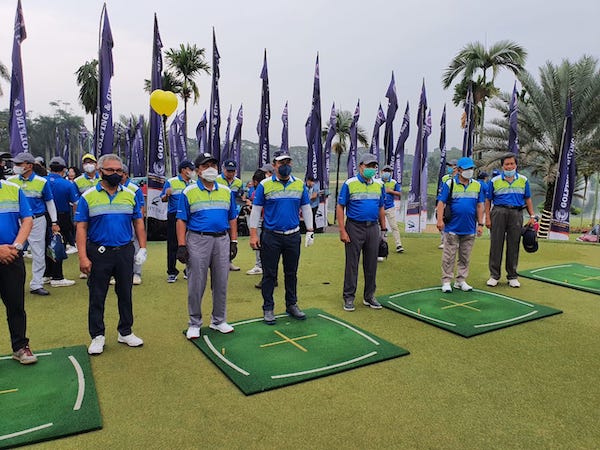 Kegiatan turnamen golf yang diselenggarakan IKA UII di BSD Golf Course, Tangerang, Banten, pada Sabtu (29/5/2021). Alinea.id/Nanda Aria Putra
