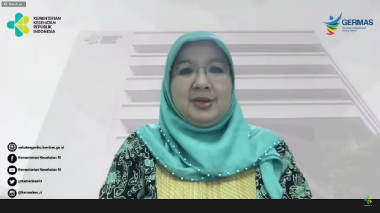 Juru Bicara Penanganan Covid-19 Kemenkes, Siti Nadia Tarmizi dalam konferensi pers virtual, Selasa (13/7). Dokumentasi: kemenkes.go.id