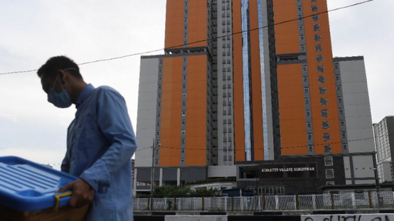 Gedung Wisma Atlet Kemayoran. Foto: Alinea.id