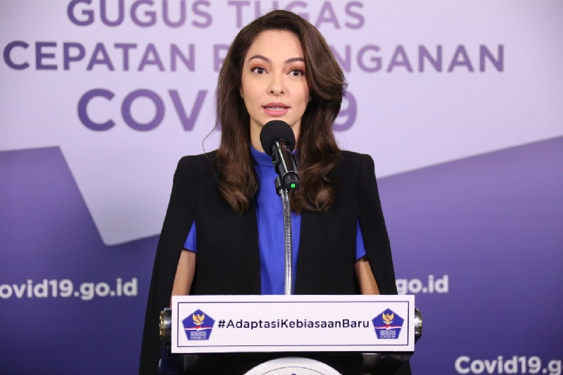 Juru Bicara Pemerintah dan Duta Adaptasi Kebiasaan Baru, Reisa Broto Asmoro. Foto: bnpb.go.id
