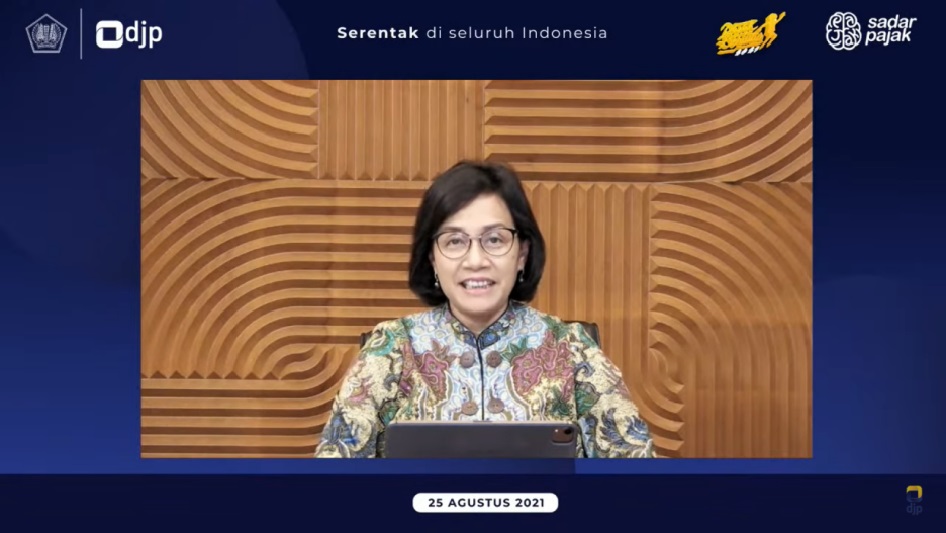 Menteri Keuangan, Sri Mulyani Menghadiri dalam Acara Pajak Bertutur 2021. Foto: YouTube Direktorat Jenderal Pajak