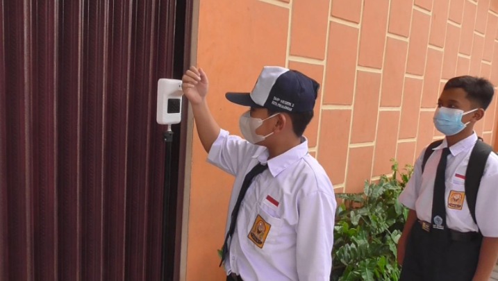 Simulasi Pembelajaran Tatap Muka (PTM) di SMPN 2 Kota Pekalongan (Foto: Laman pekalongankota.go.id)