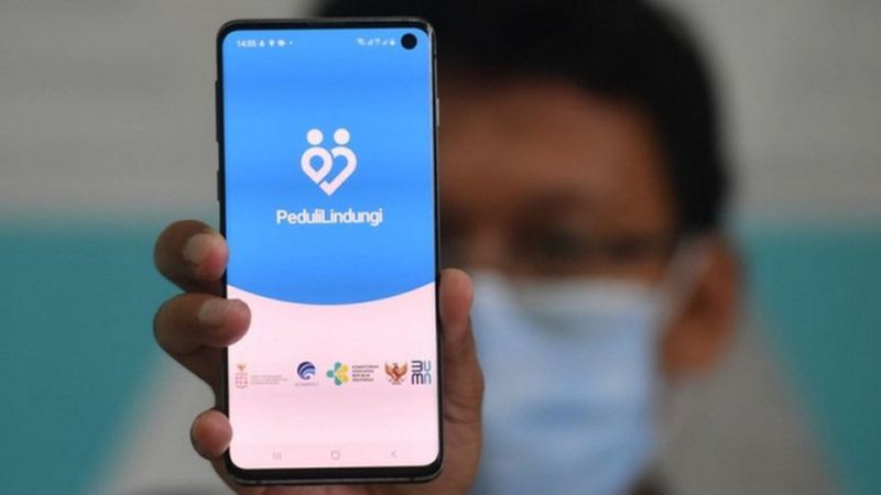 Aplikasi Pedulilindungi (Foto: Laman alinea.id)