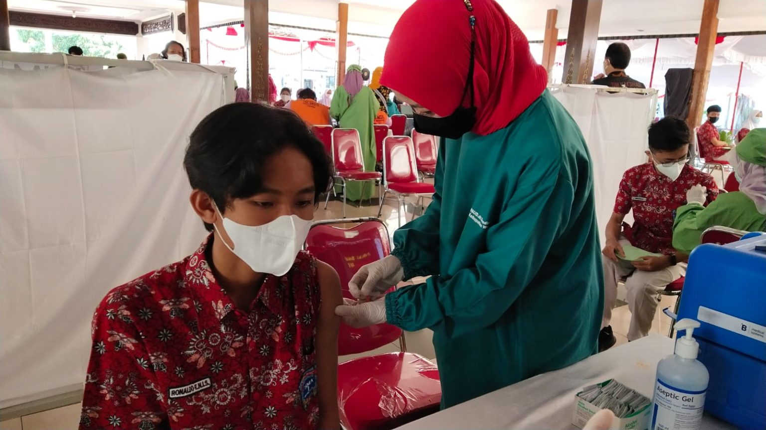 Vaksinasi pelajar Wonogiri. Foto: jatengprov.go.id