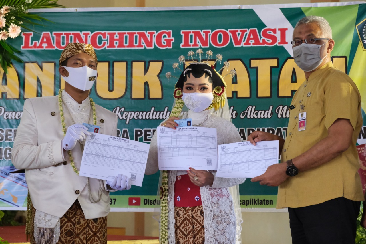 Peluncuran Tanduk Katah bersamaan dengan pernikah pasangan dari Gantiwarno. Foto: Diskominfo Klaten 