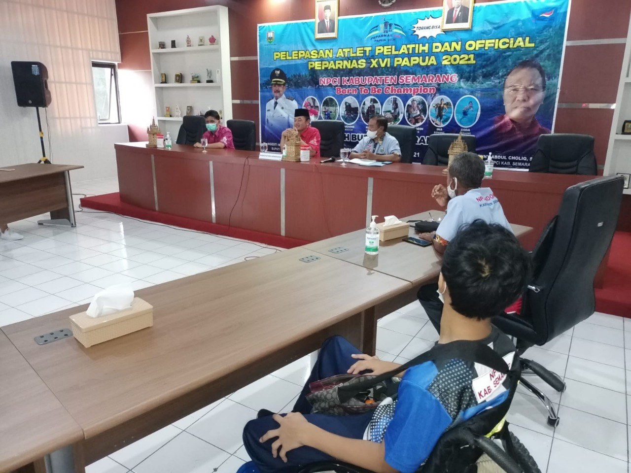 Acara pelepasan atlet Kabupaten Semarang untuk Kontingen Jawa Tengah di Peparnas Papua. Foto: jatengprov.go.id