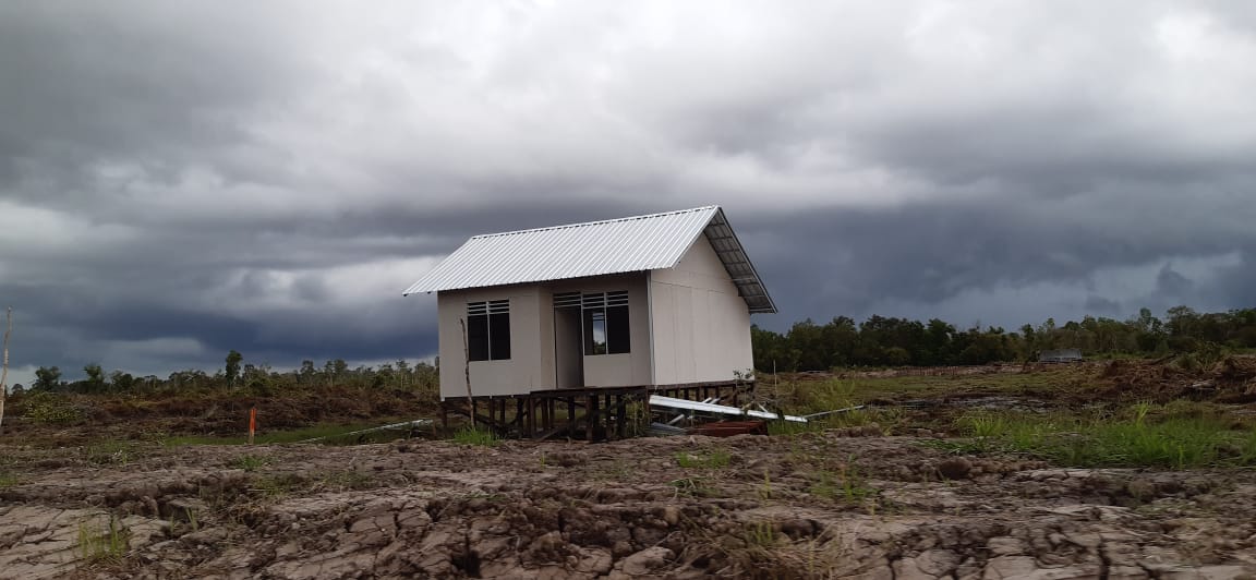 Salah satu ruma perkampungan transmigrant Jateng di Kalimantan. Foto: jatengprov.go.id