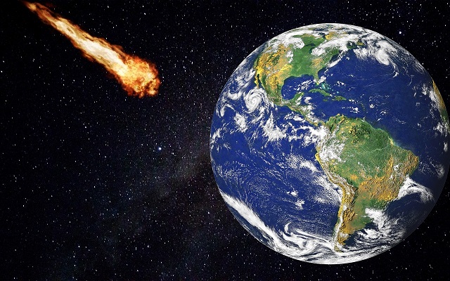 Ilustrasi asteroid dan bumi. Foto: pixabay.com