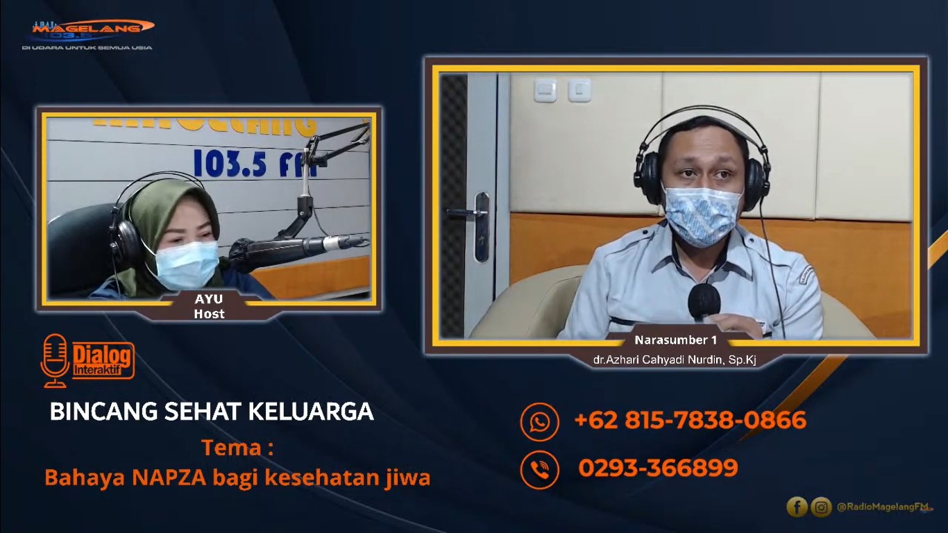 Segmen Bincang Sehat Keluarga dari Magelang FM dengan tema Bahaya Napza. Foto: Tangkapan layar youtube Radio Magelang FM