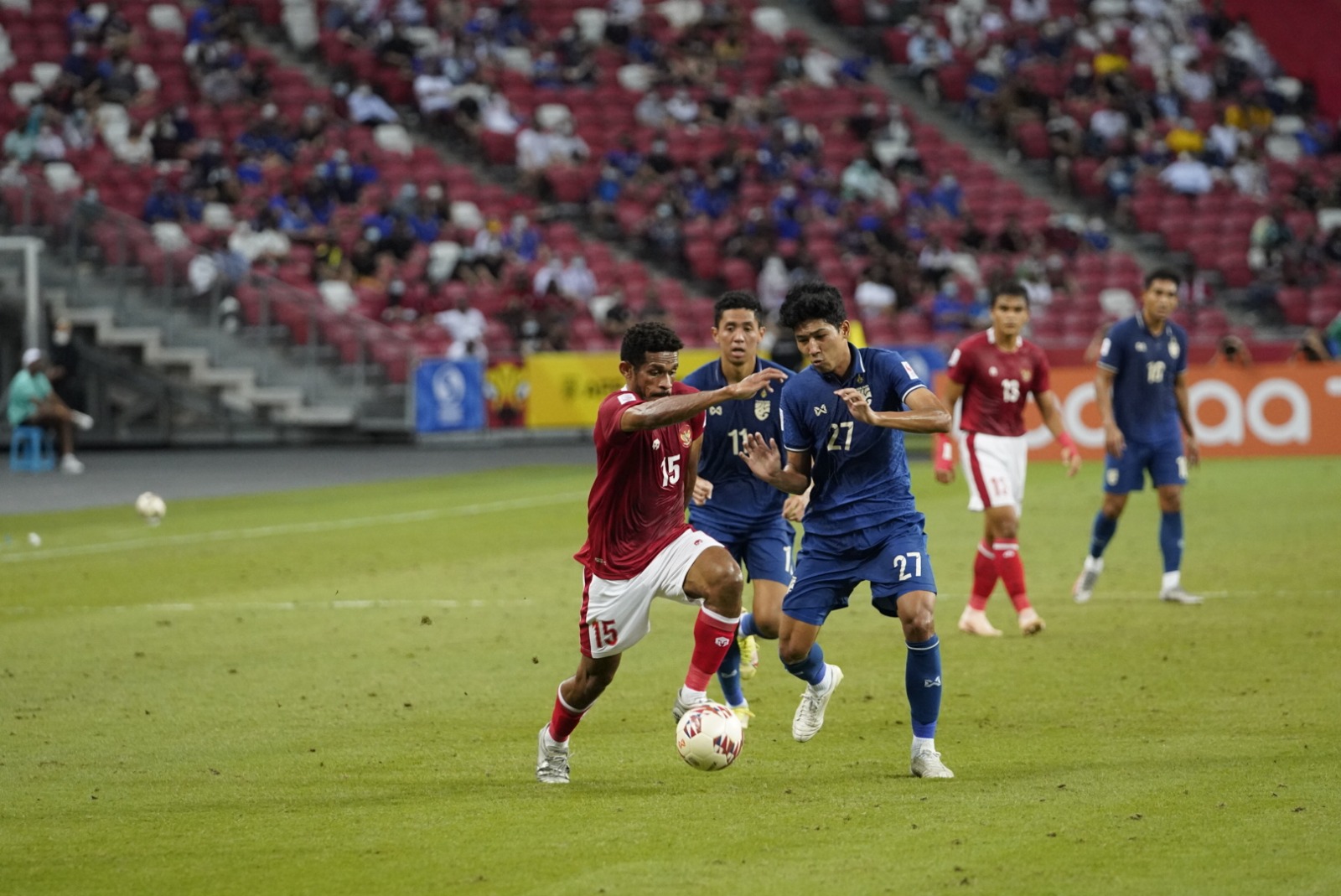 Laga Indonesia vs Thailand di final Piala AFF 2020 leg 1. Foto: affsuzukicup.com