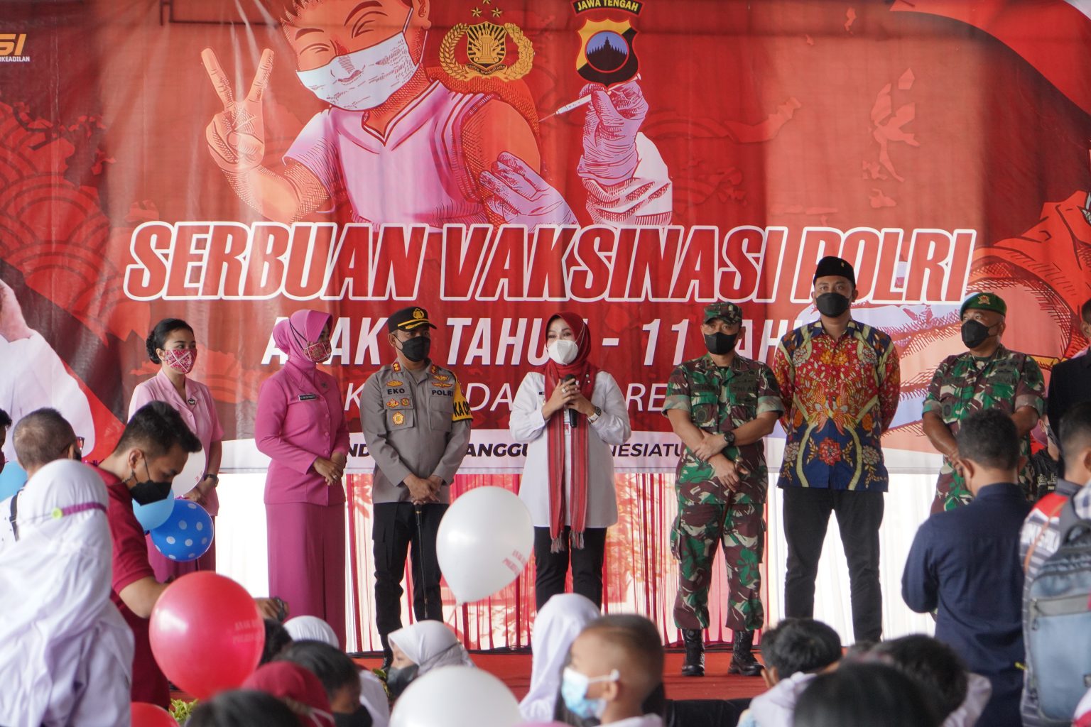 Kegiatan Vaksinasi Covid-19 Anak Massal. Foto: klatenkab.go.id