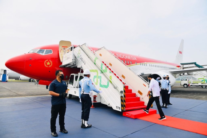 Presiden Jokowi bertolak menuju Jateng, dalam rangka kunjungan kerja. Foto: BPMI Setpres