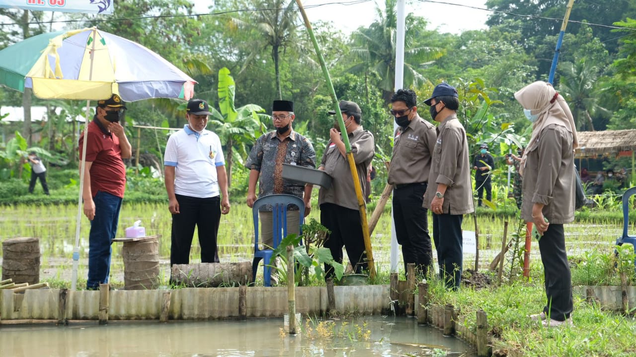 Wali Kota Magelang, Muchamad Nur Aziz bersama pejabat setempat saat menanam pohon secara simbolis. Foto: jatengprov.go.id